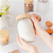 Kates Glass Jar w Bamboo Lid