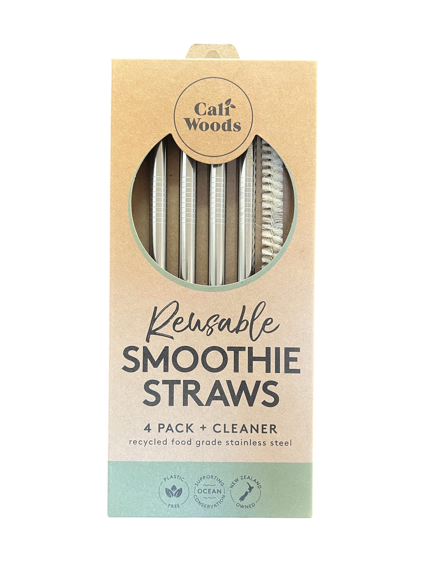 CaliWoods Smoothie Straws 4pack